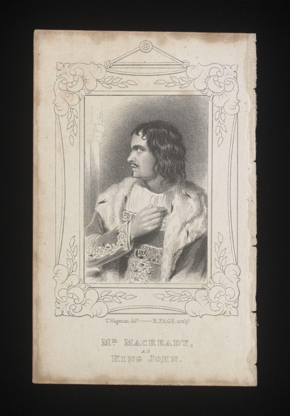 Thomas Charles Wageman, Mr Macready, as King John