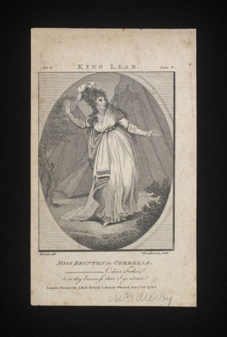 Miss Bruton in Cordelia/-O dear Father/is it thy business that I go about image