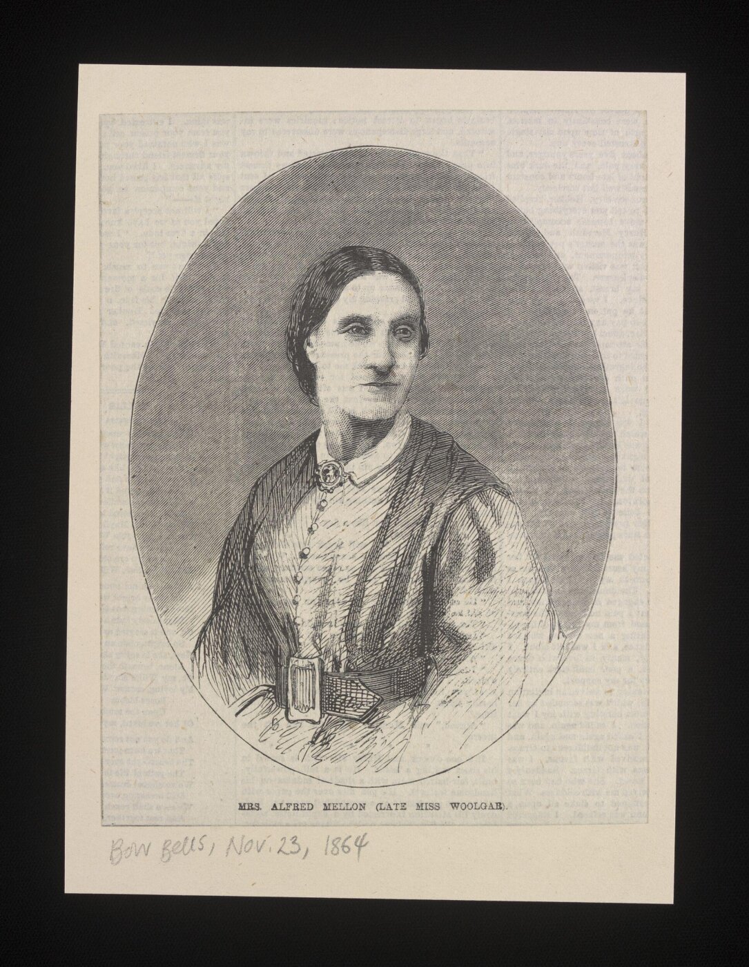 unknown, Mrs. Alfred Mellon (Late Miss Wollar)