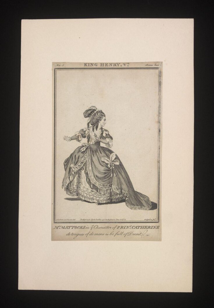 Mrs. Mattocks in ye Character of Prins. Catherine image
