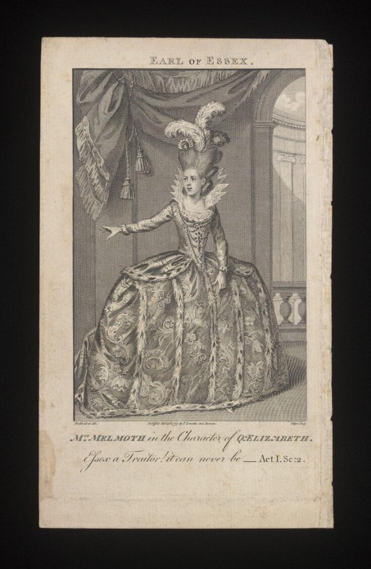 Mrs. Melmoth in the Character of Q.Elizabeth top image