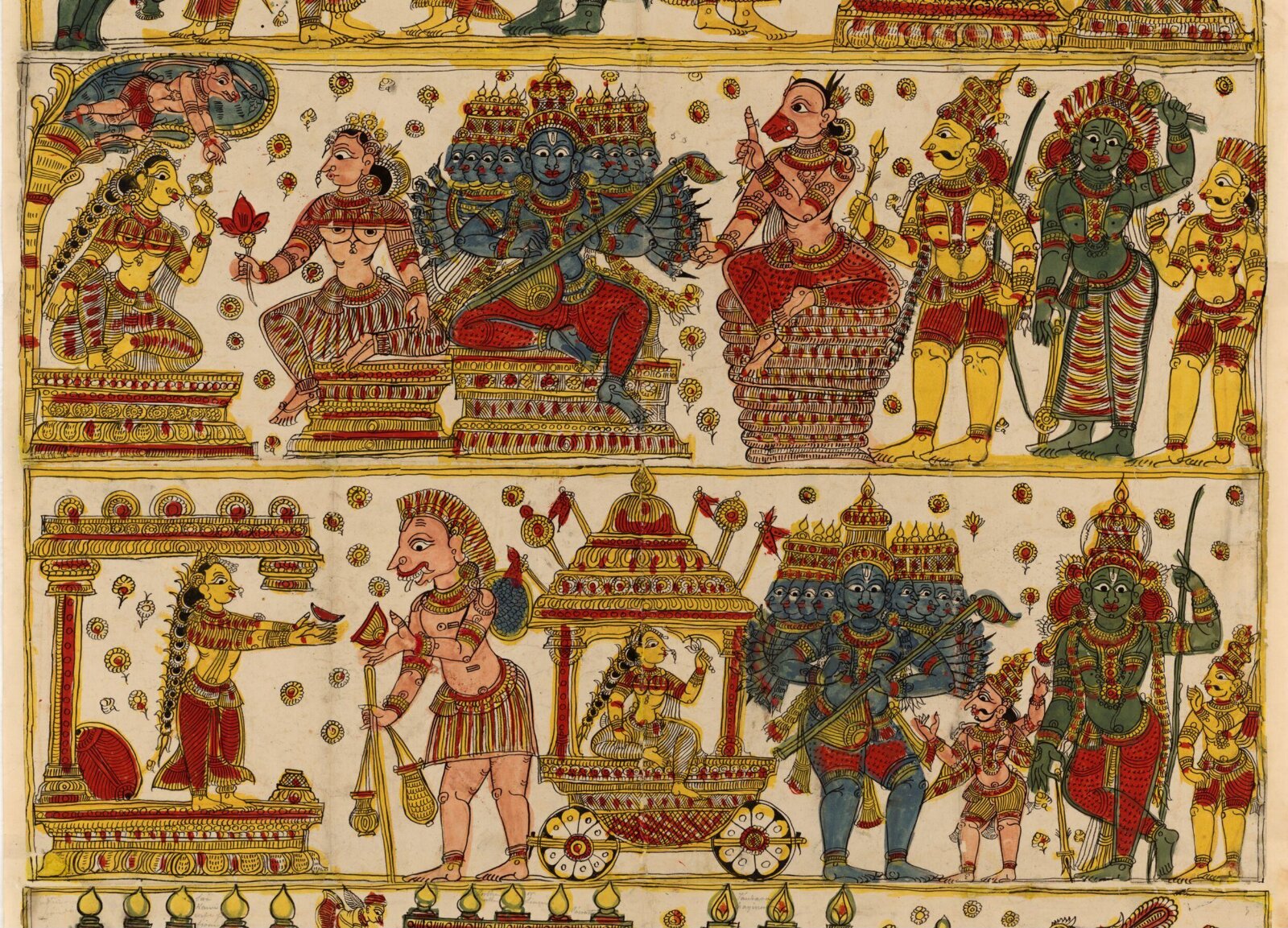 Scroll painting section, second half 19th century