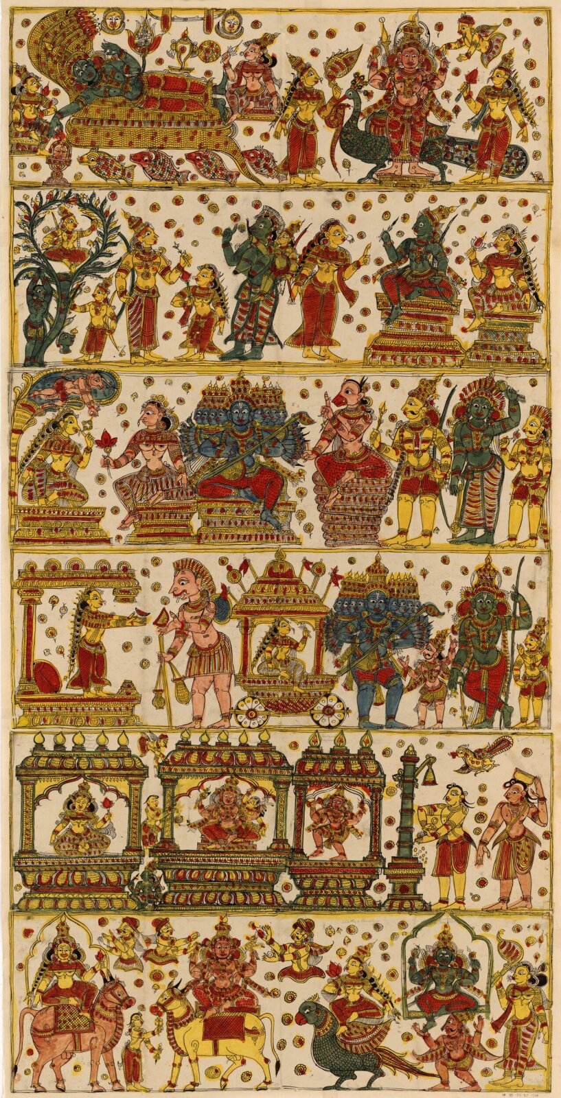 Scroll painting section, second half 19th century