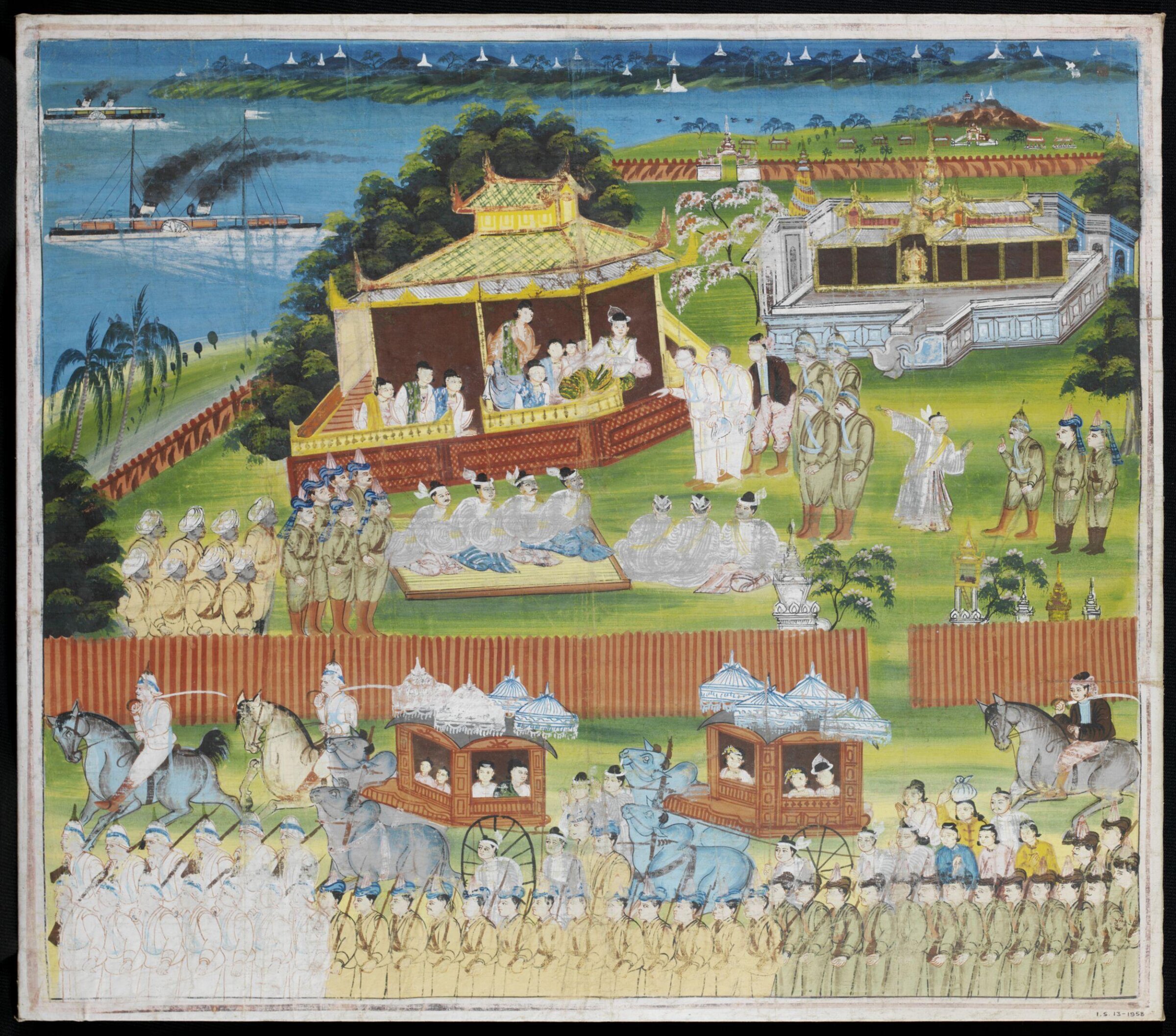 The departure of King Thibaw from Mandalay, ca. 1887