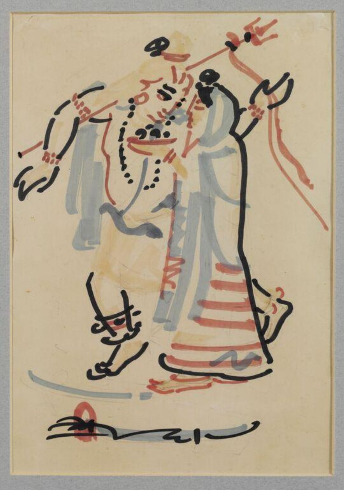 Shiva and Parvati, Dhirendranath Brahma, ca. 1950