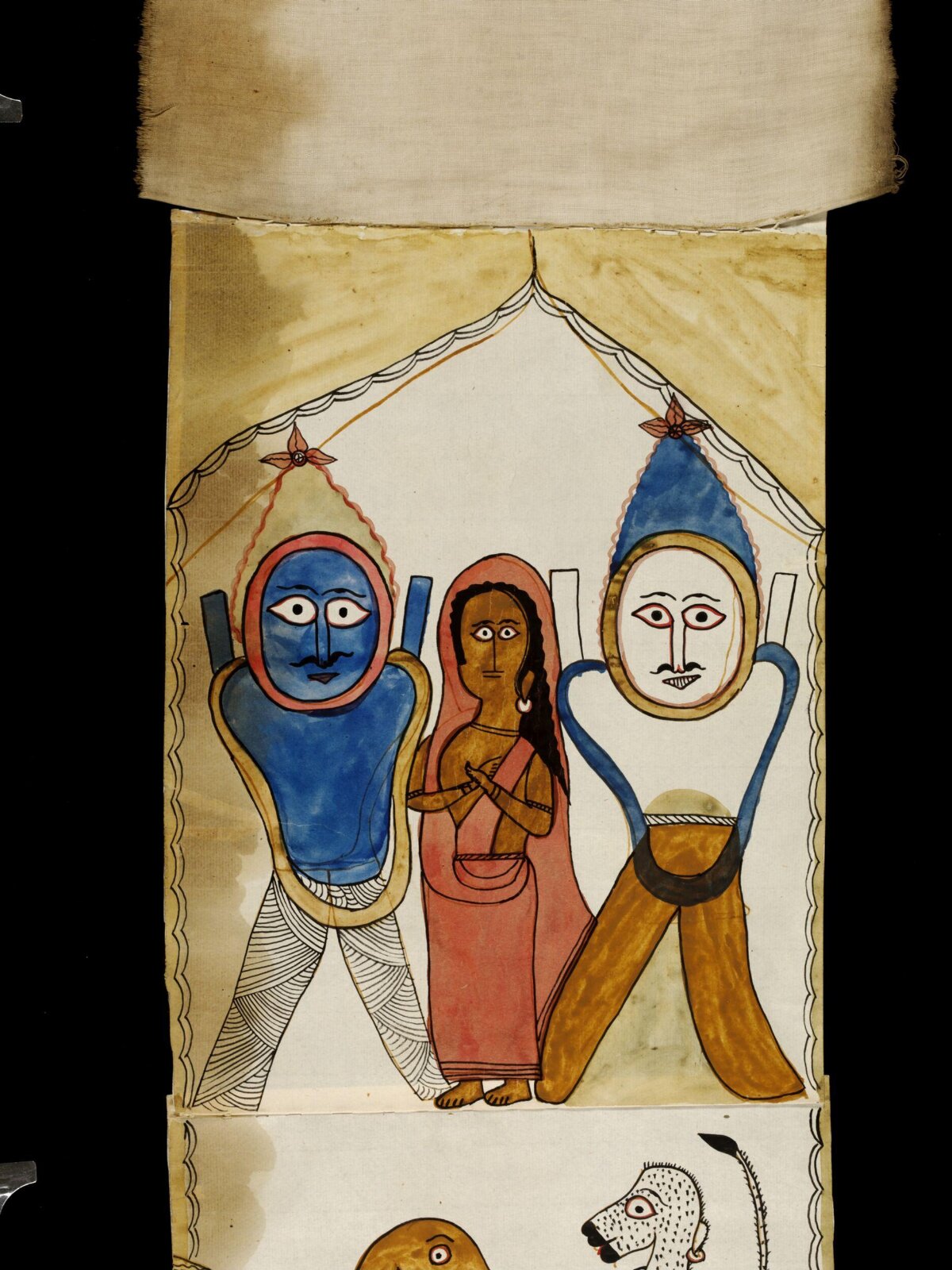 Scroll painting, Aminda Chitrakar, ca. 1920
