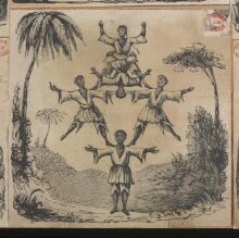 Acrobatic and balancing feats performed in England by the Bedouin Arabs, ca.1836 thumbnail 1