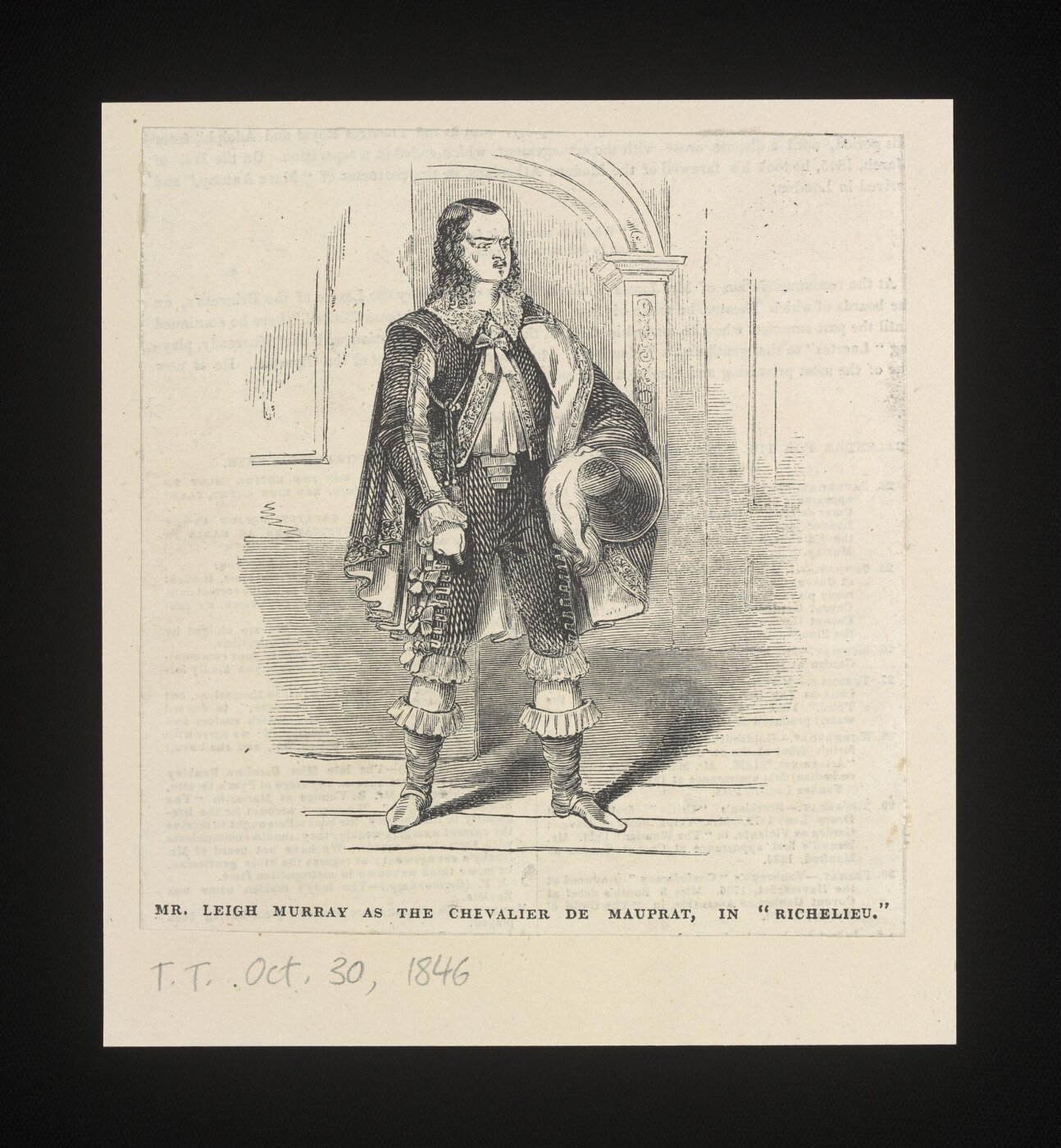 unknown, Mr Leigh Murray as the Chevalier de Mauprat, in Richelieu