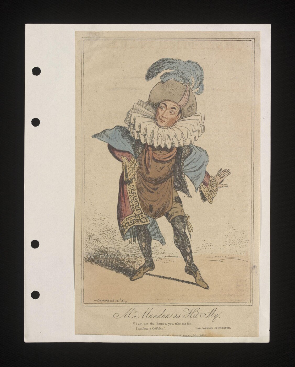 Cruikshank, George, Mr Munden as Kit Sly
