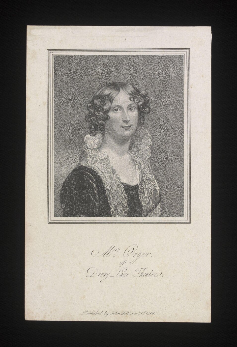 unknown, Mrs Orger of Drury Lane Theatre