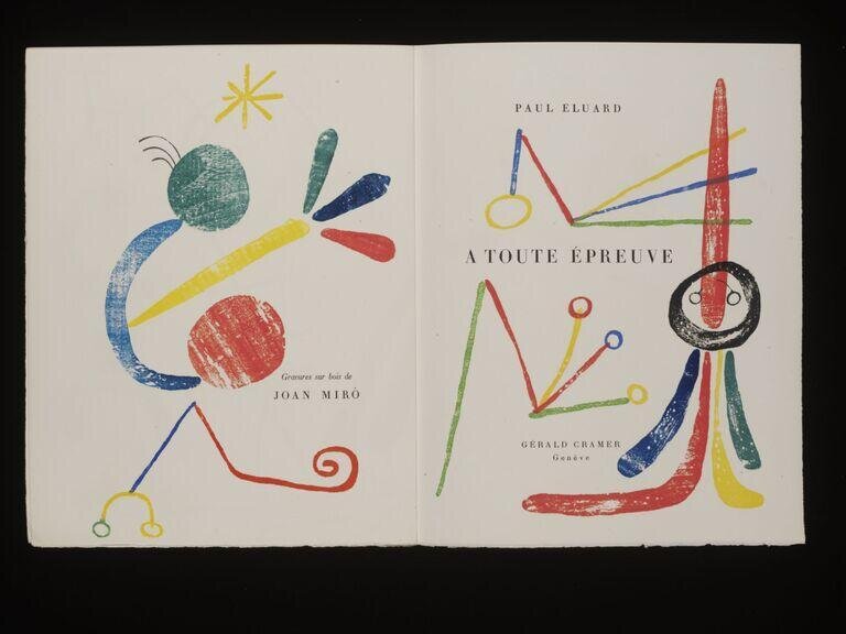 A toute épreuve by Paul Eluard prints by Joan Miró
