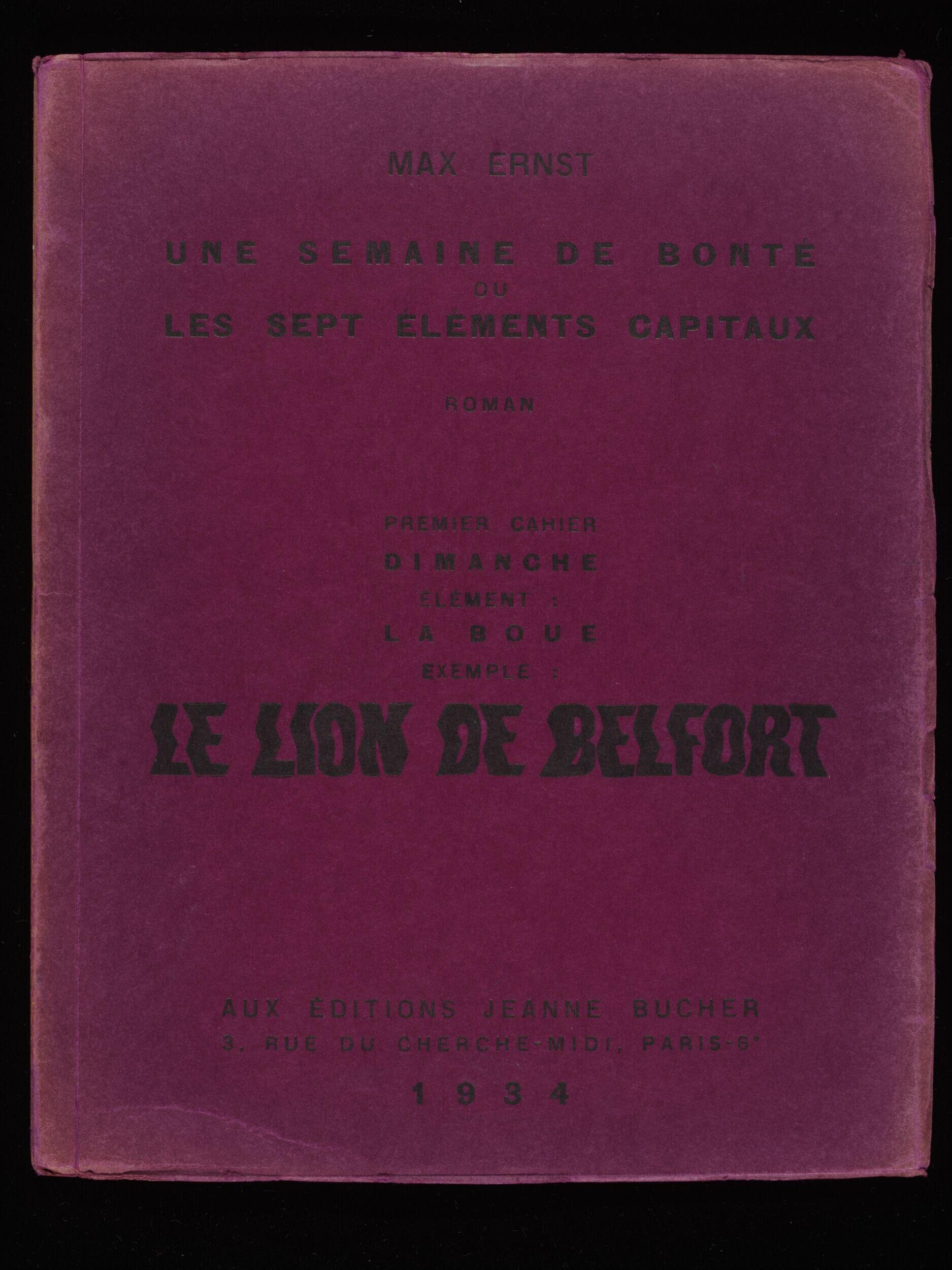 Une semaine de bonté: ou, les sept éléments capitaux, roman