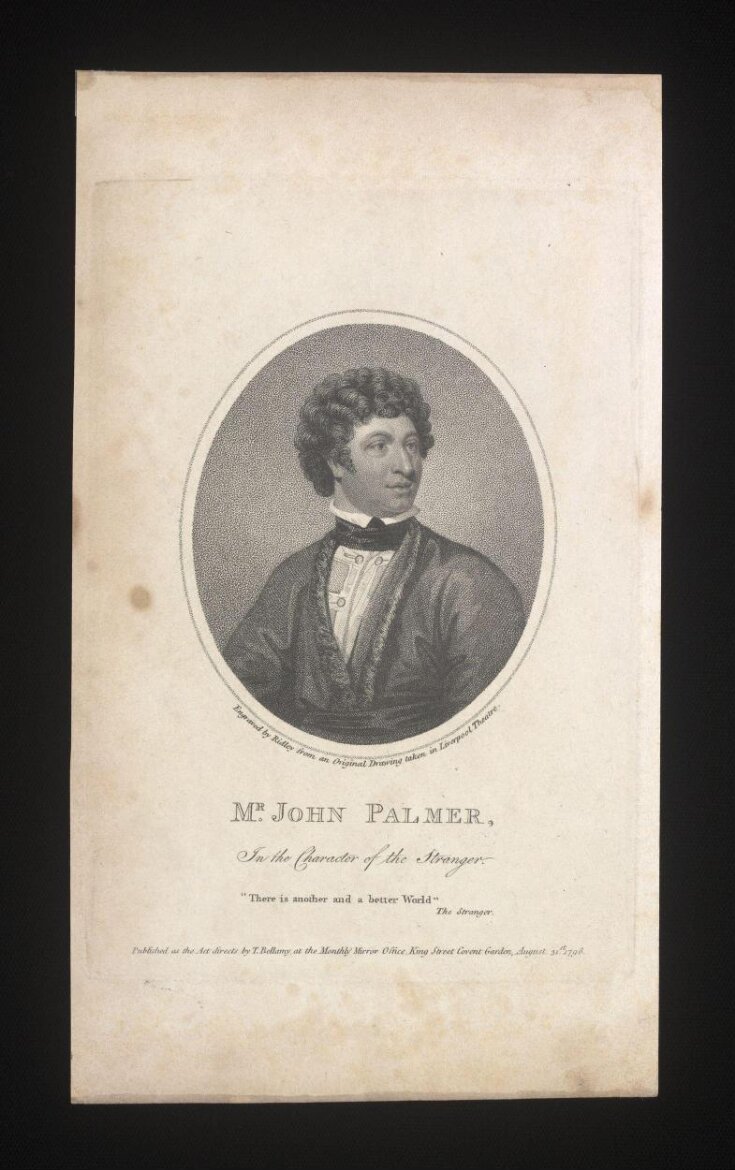 Mr John Palmer in the character of the Stranger top image