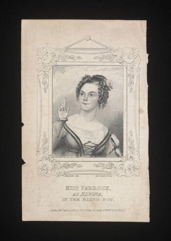 Miss Parrock, as Elvina, in the Blind Boy 