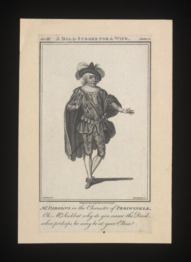 Mr Parsons in the character of Periwinkle in A Bold Stroke for a Wife top image