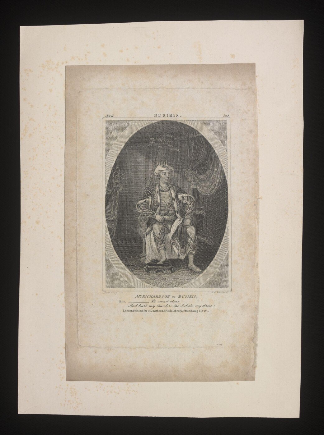 James Walker, Mr Richardson as Busiris