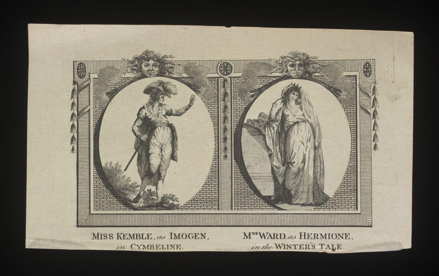 Unknown, Miss Kemble in Cymbeline and Mrs Ward in The Winter's Tale