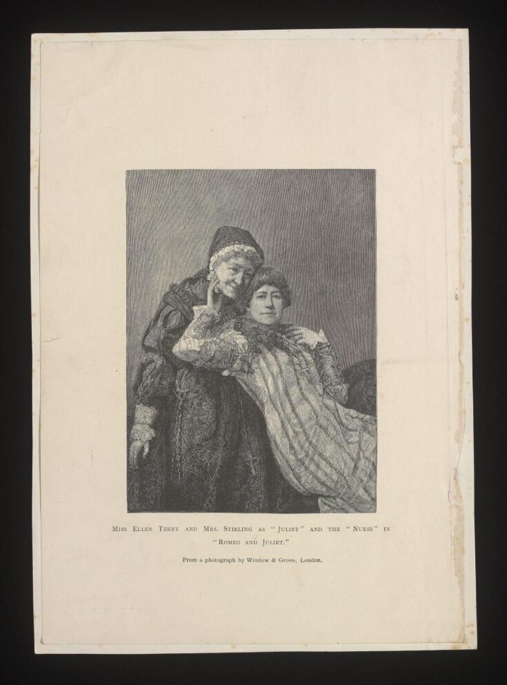 Miss Ellen Terry and Mrs Stirling as Juliet and the Nurse in Romeo and Juliet top image