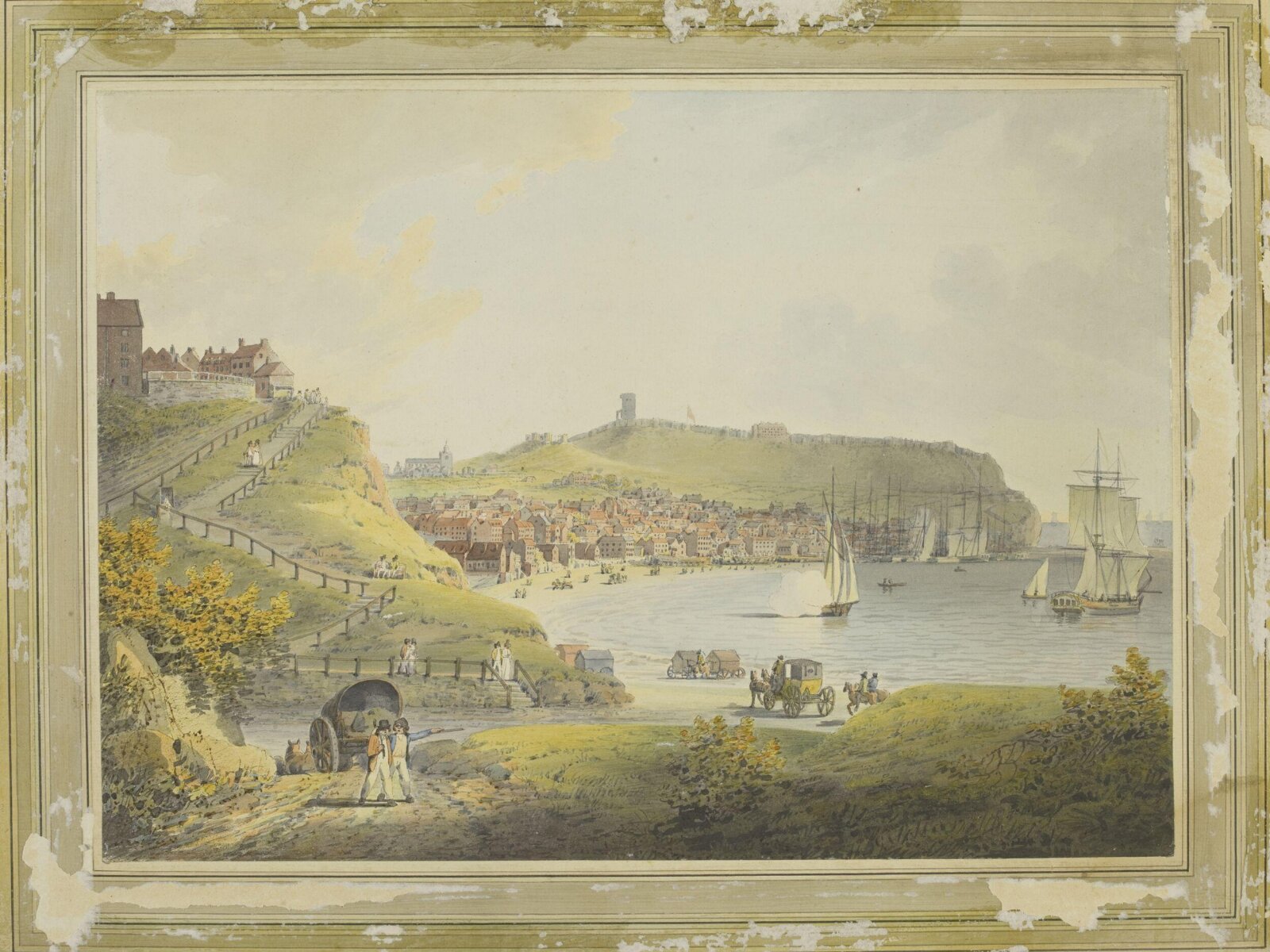Scarborough from the South, William Payne, ca. 1776-1830