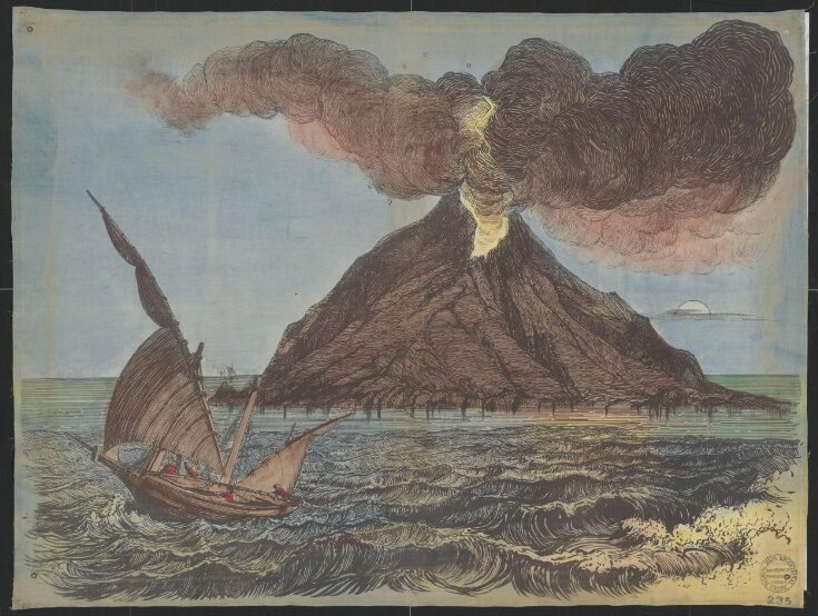 Volcanic island in eruption top image