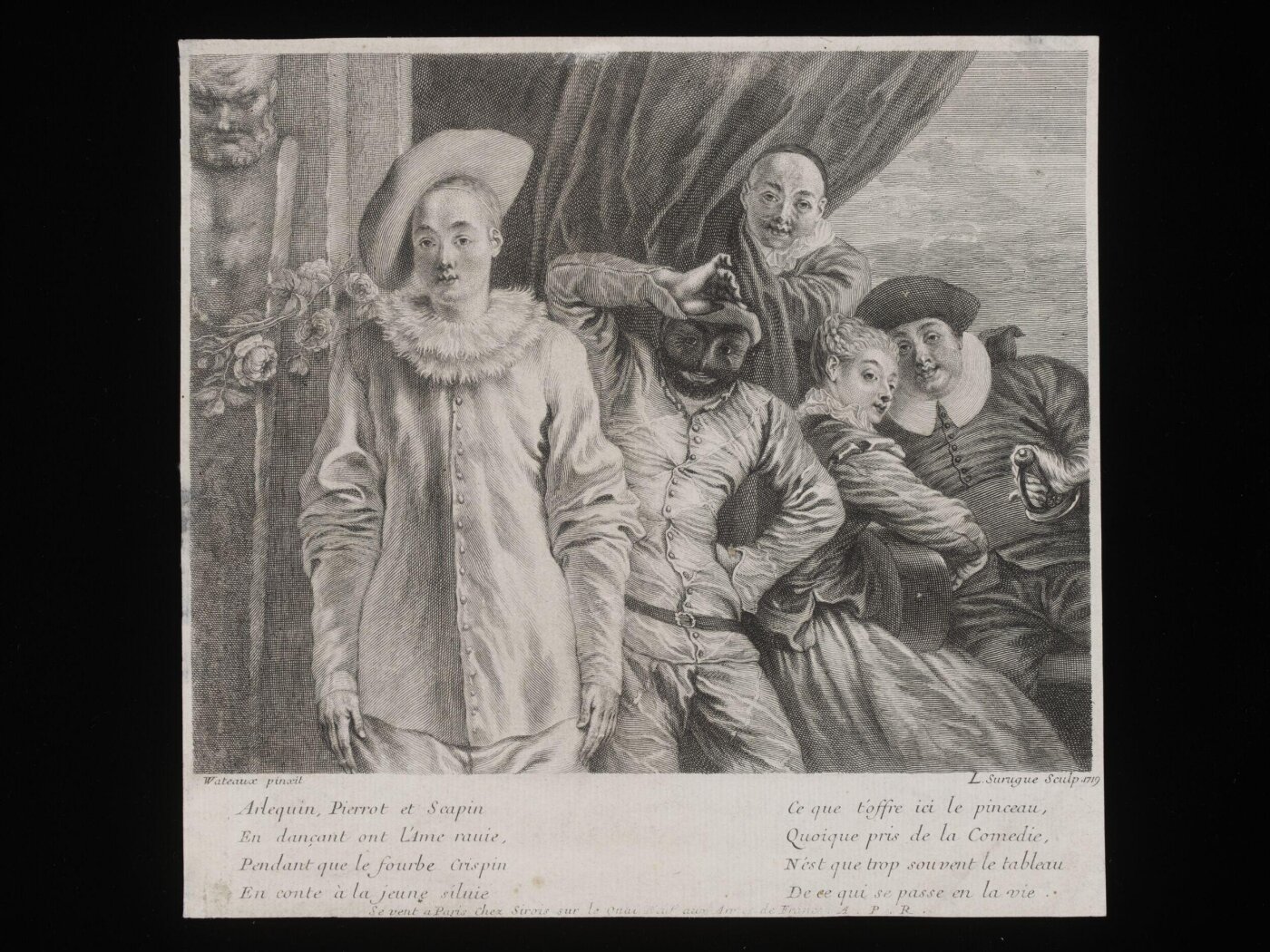 Jean-Antoine Watteau, Harlequin, Pierrot et Scapin