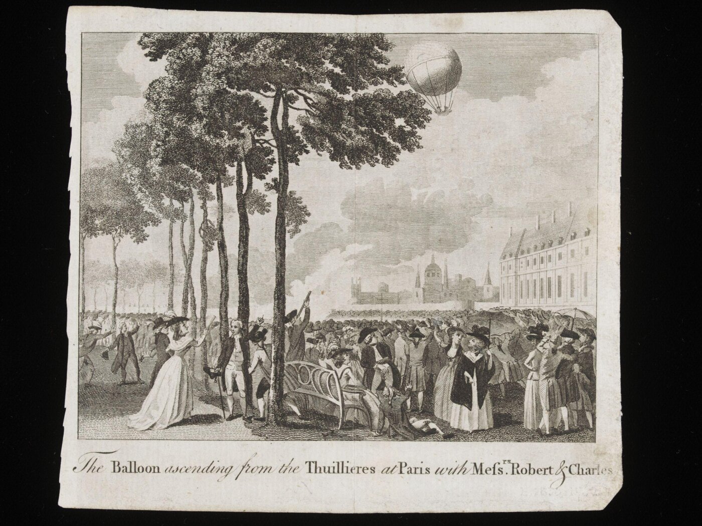 Unknown, The Balloon ascending from the Thuillieres at Paris with Messrs. Robert & Charles