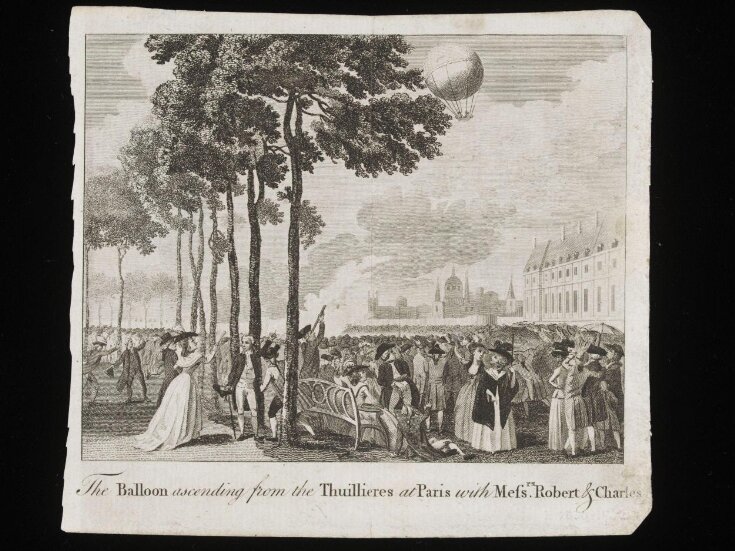 The Balloon ascending from the Thuillieres at Paris with Messrs. Robert & Charles top image