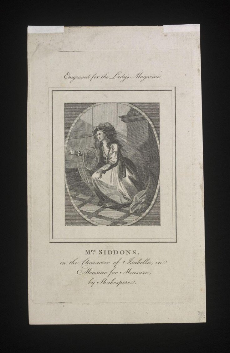 Mrs Siddons in the character of Isabella top image