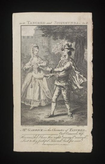 Act IV. Tancred and Sigismunda, Sc II./Mr Garrick in the character of Tancred