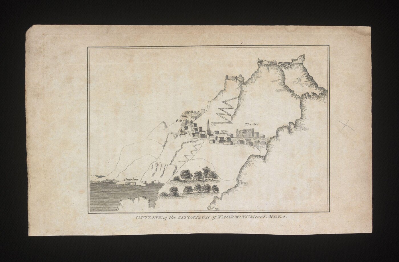 Unknown, Outline of the situation of Taorminum and Mola