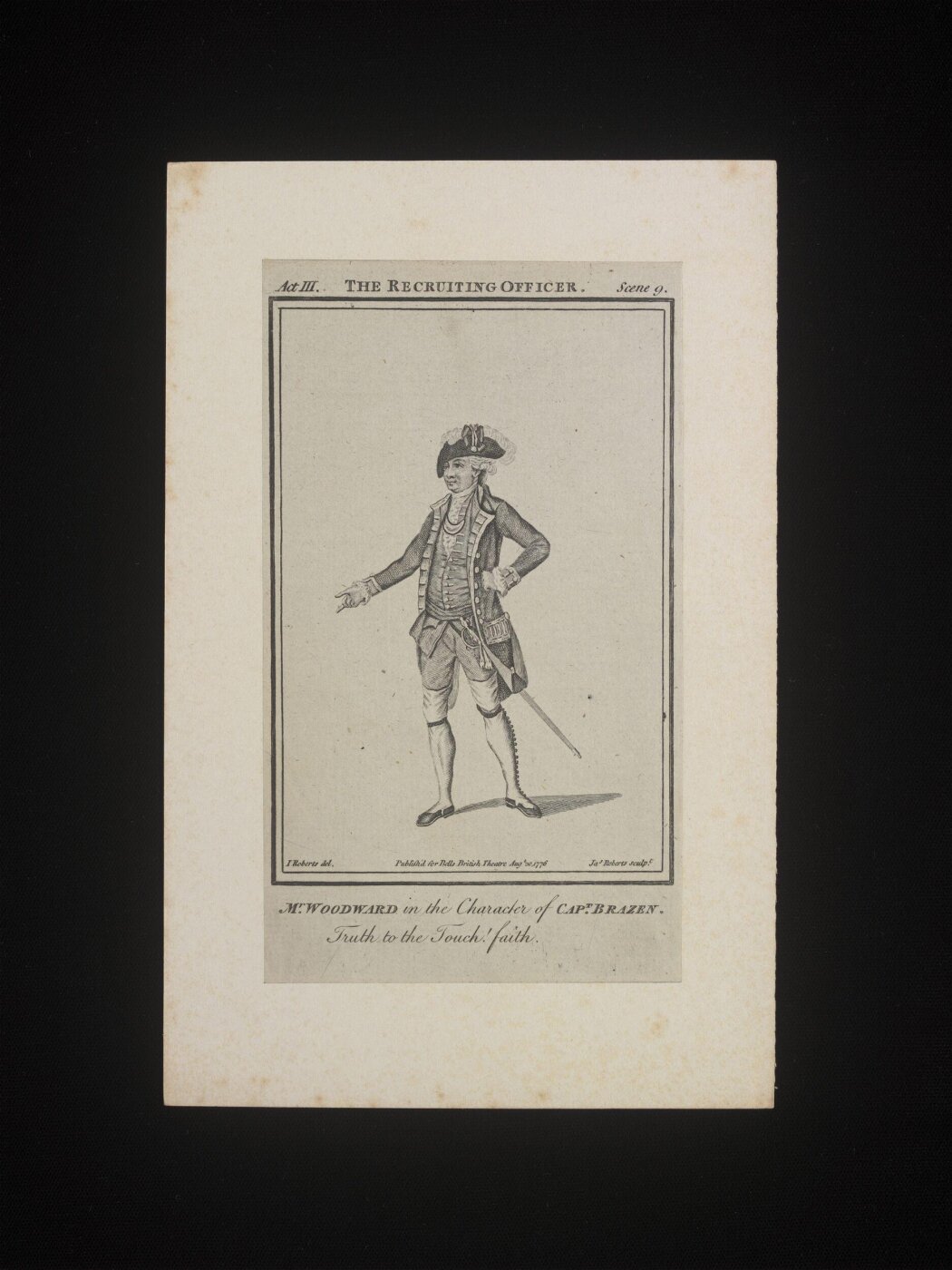 James Roberts, Mr Woodward in the Character of Captain Brazen