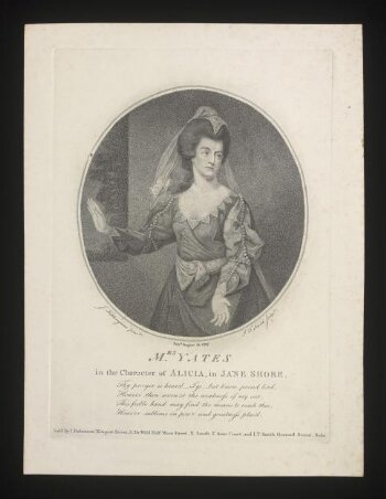 Mrs Yates in the character of Alicia in Jane Shore