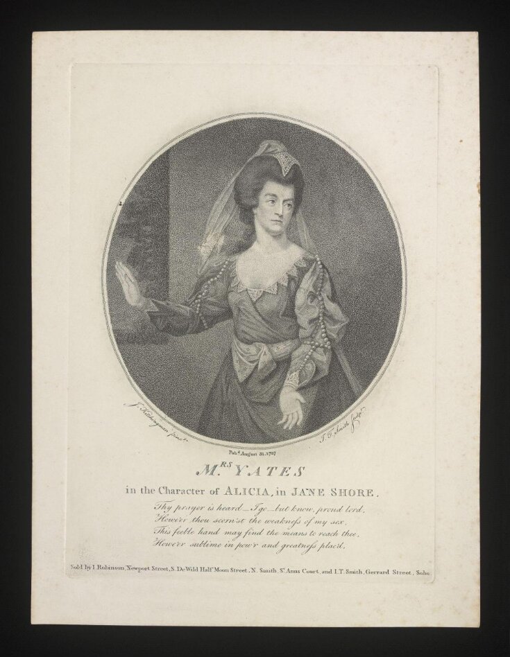 Mrs Yates in the character of Alicia in Jane Shore top image