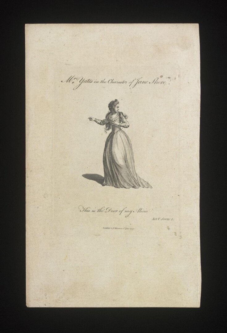 Mrs Yates in the character of Jane Shore image