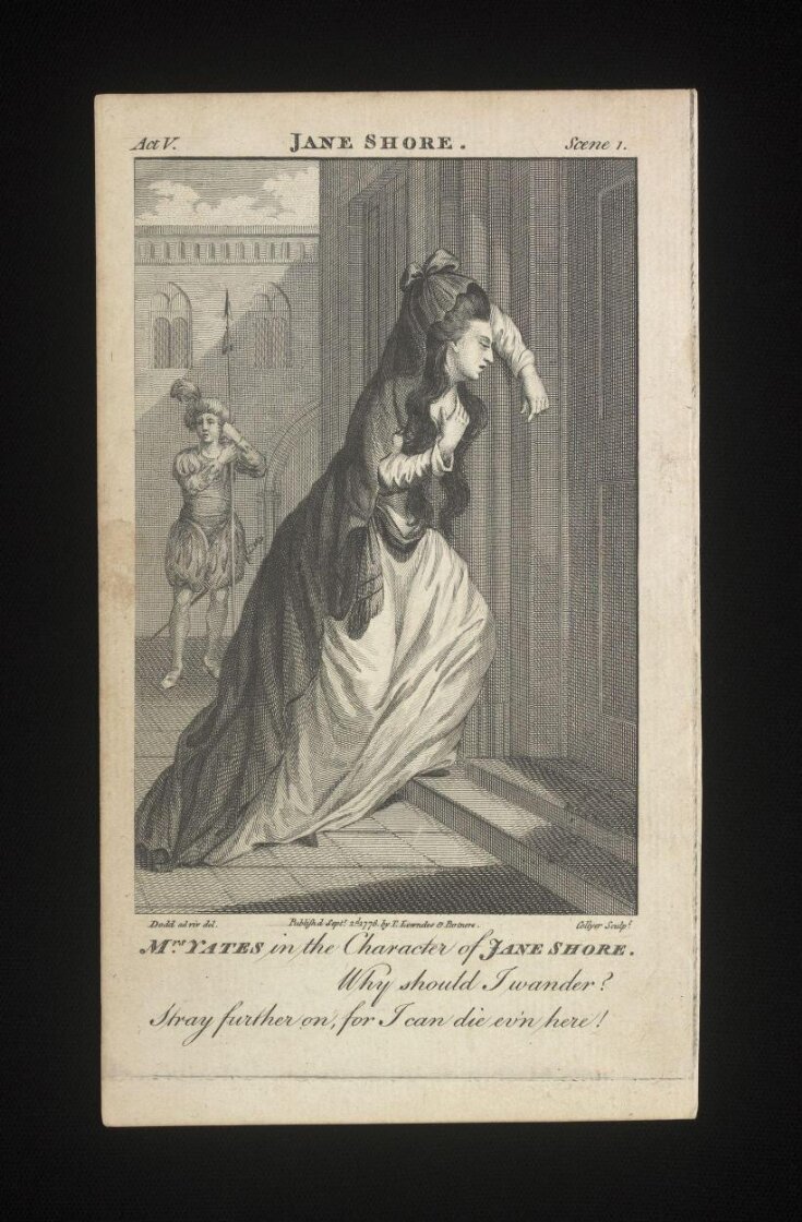Mrs Yates in the character of Jane Shore image