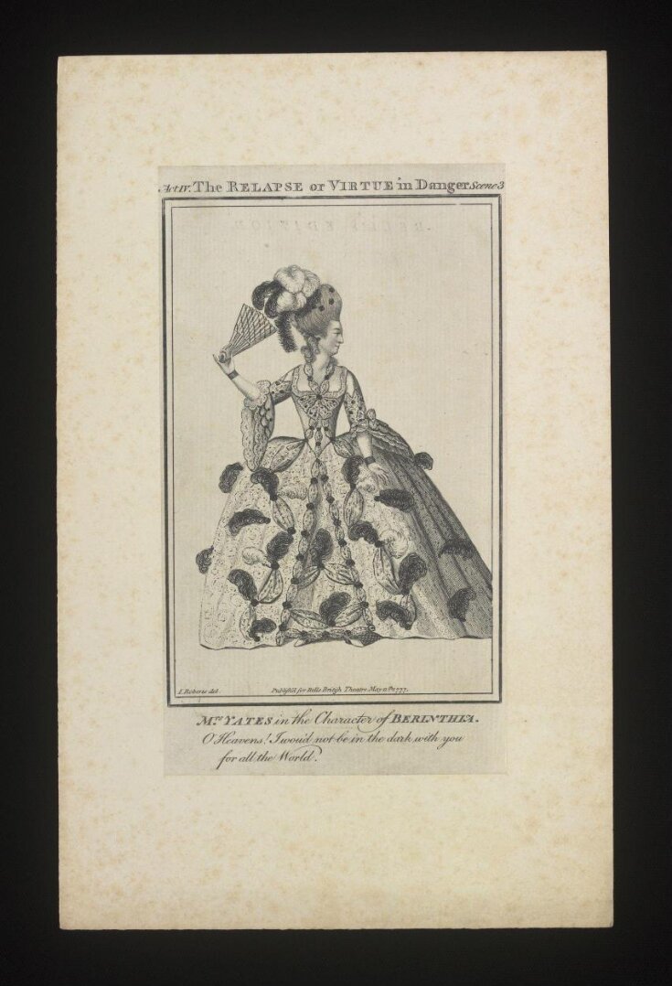 Mrs Yates in the character of Berinthia image
