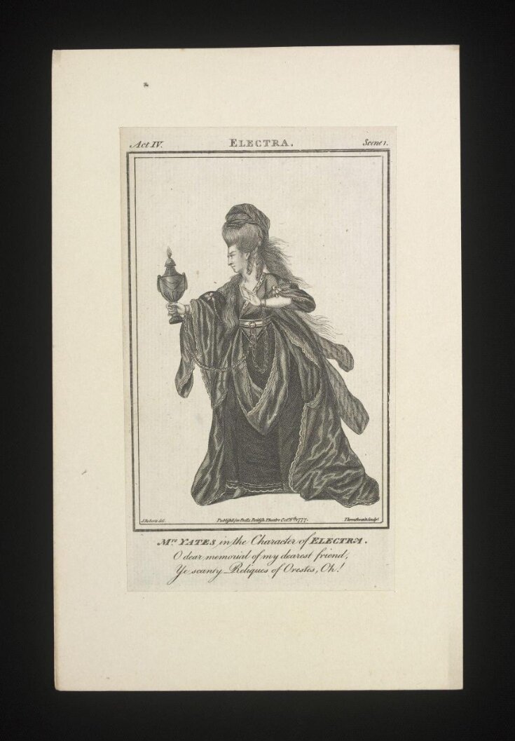 Mrs Yates in the character of Electra image