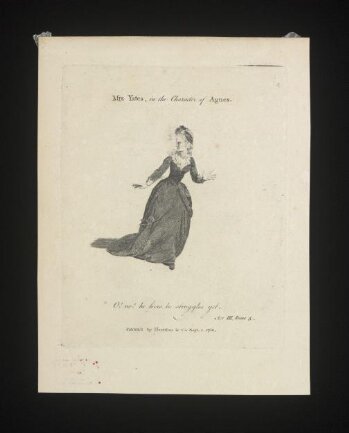 Mrs Yates in the character of Agnes