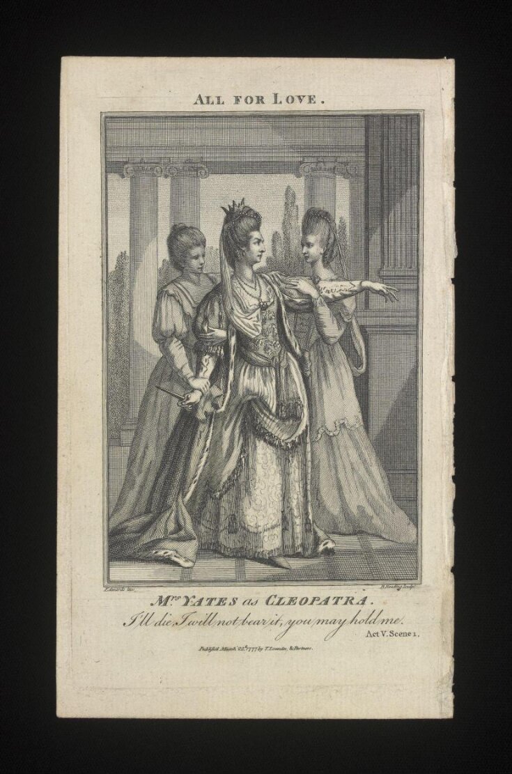 Mrs Yates in the character of Cleopatra image