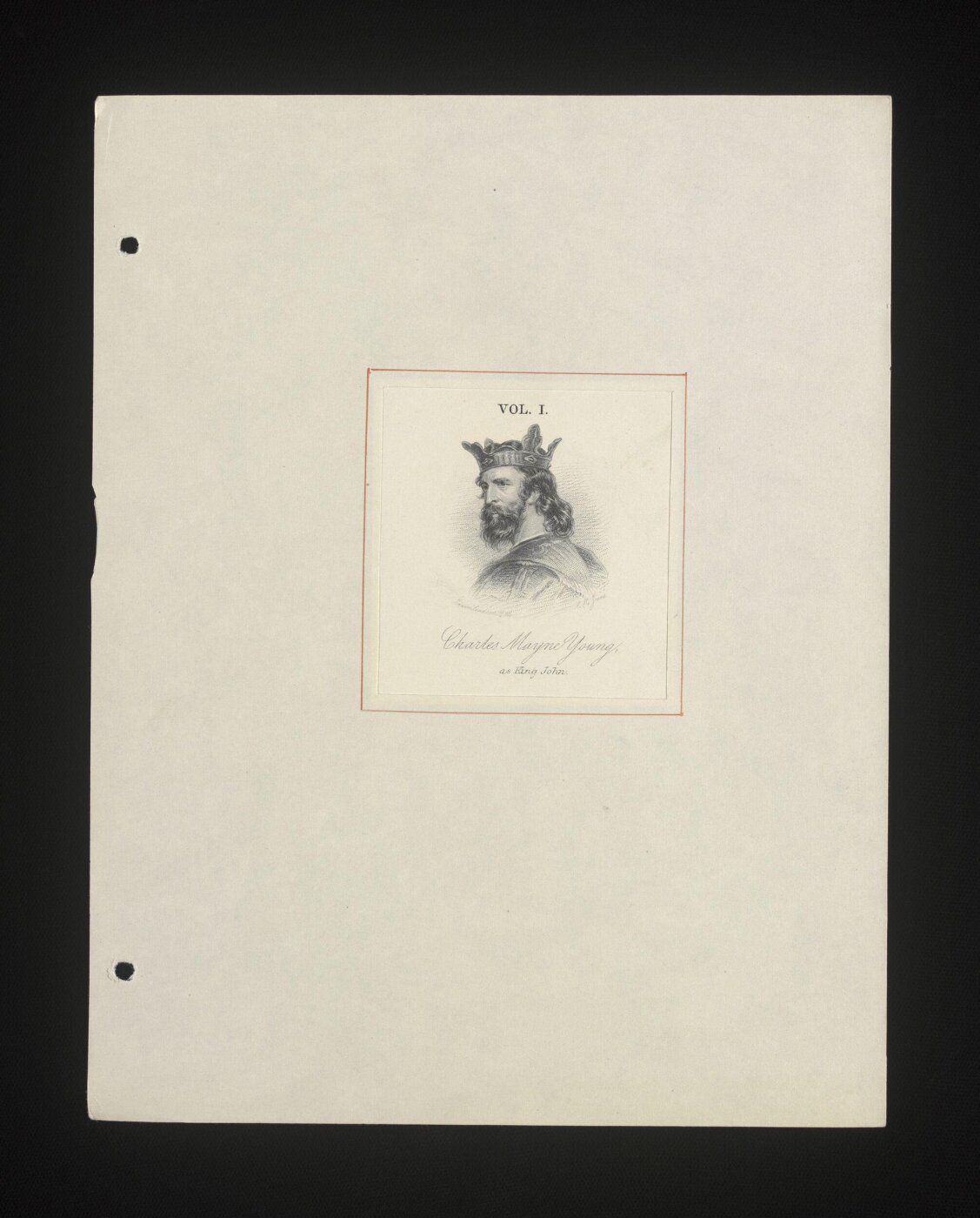 unknown, Charles Mayne Young as King John