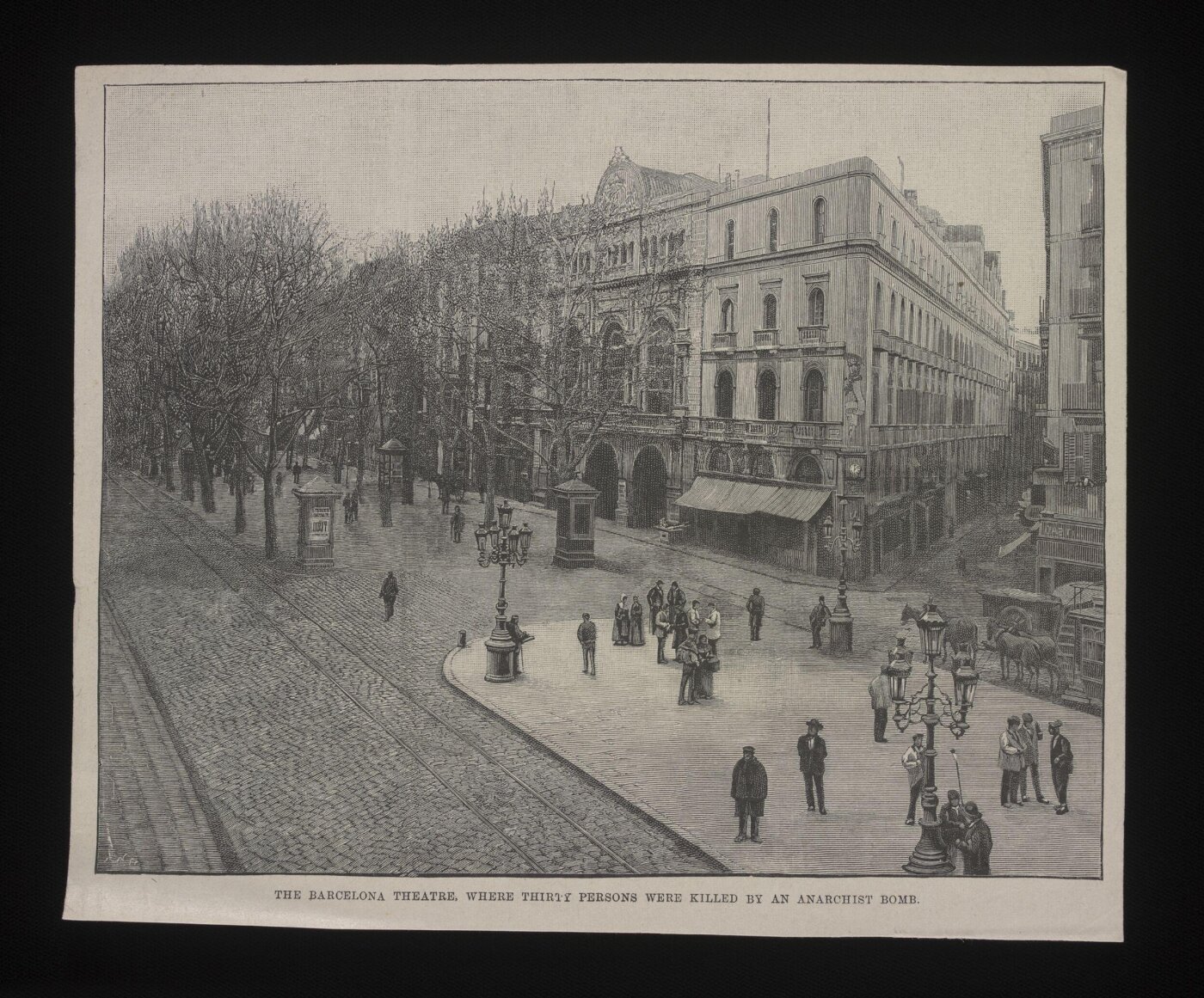 Unknown, The Barcelona Theatre, where thirty persons were killed by an anarchist bomb