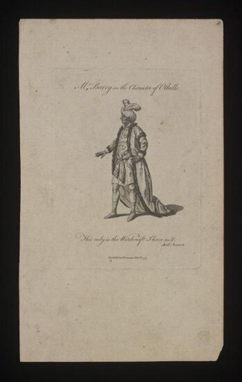 Mr Barry in the character of Othello