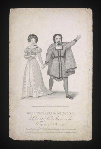 Miss Phillips as and Mr Young as Claudia and Cola Rienzi in <i>The Tragedy of Rienzi</i>