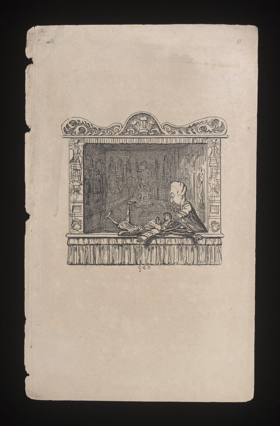 Cruikshank, George, Mr Punch being tended to by the Doctor