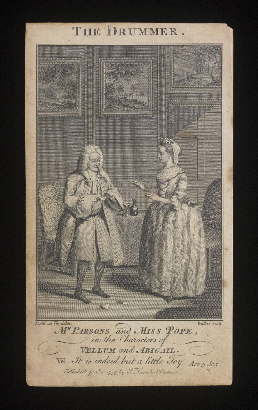James Walker, Mr Parsons and Miss Pope in the Characters of Vellum and Abigail