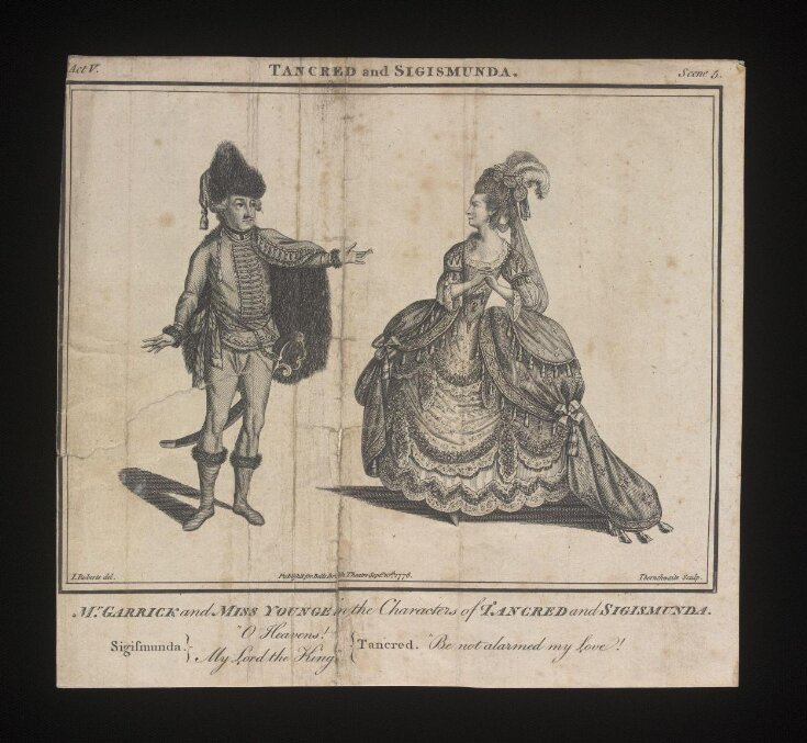 Mr Garrick and Miss Younge in the Characters of Tancred and Sigismunda top image