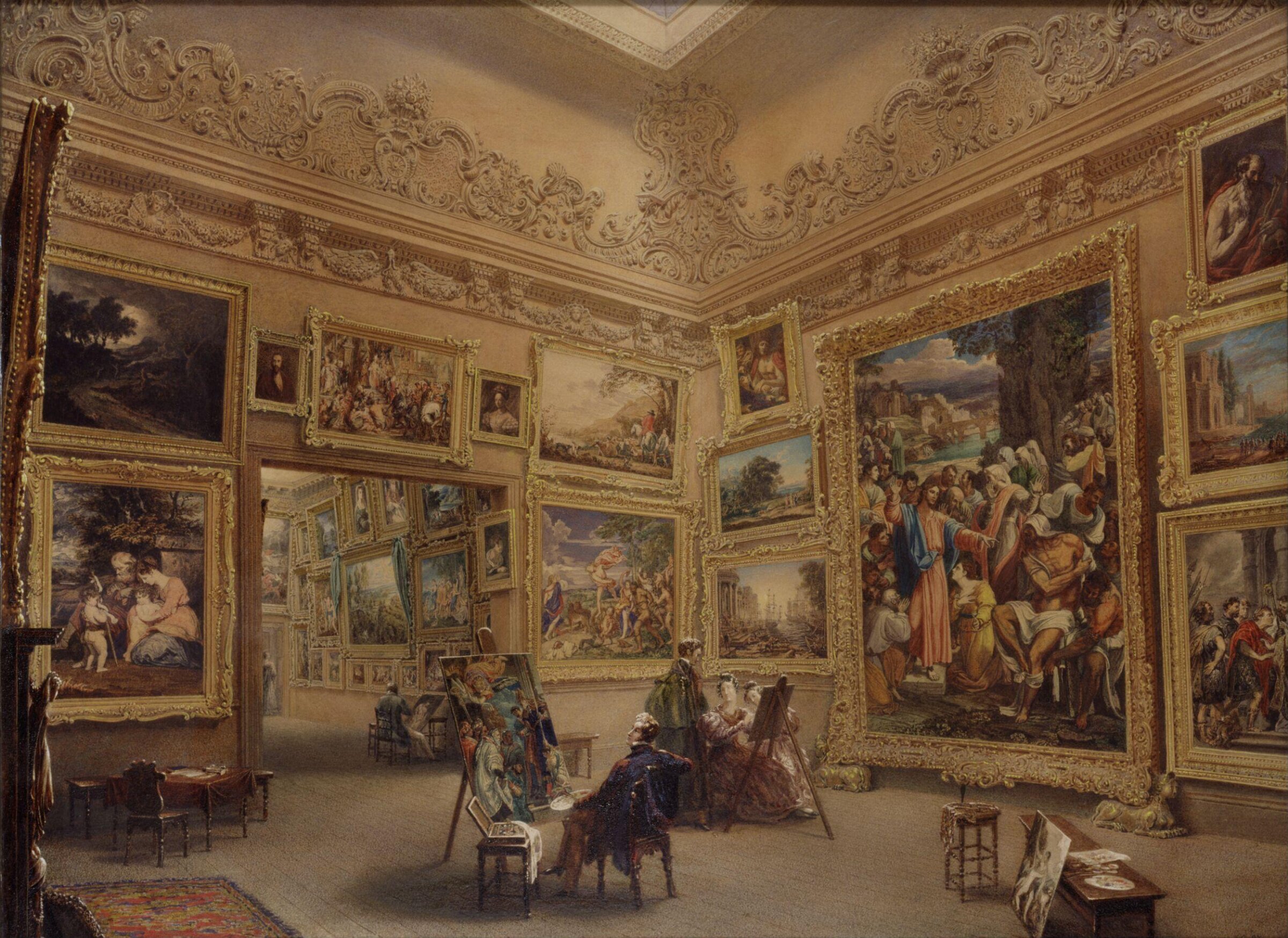 The National Gallery when at Mr J. J. Angerstein's House, Pall Mall, Frederick Mackenzie, Between 1824 and 1834