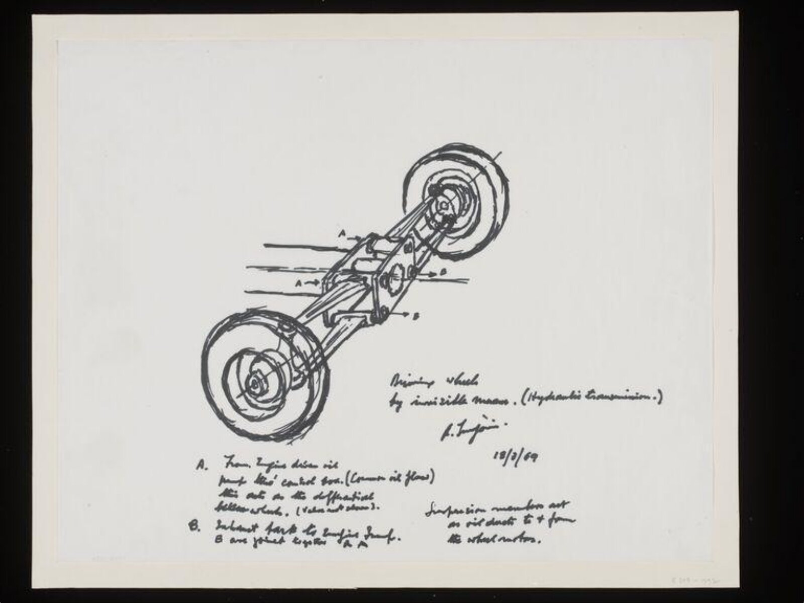 Drawing, Alec Issigonis, 18/03/1969