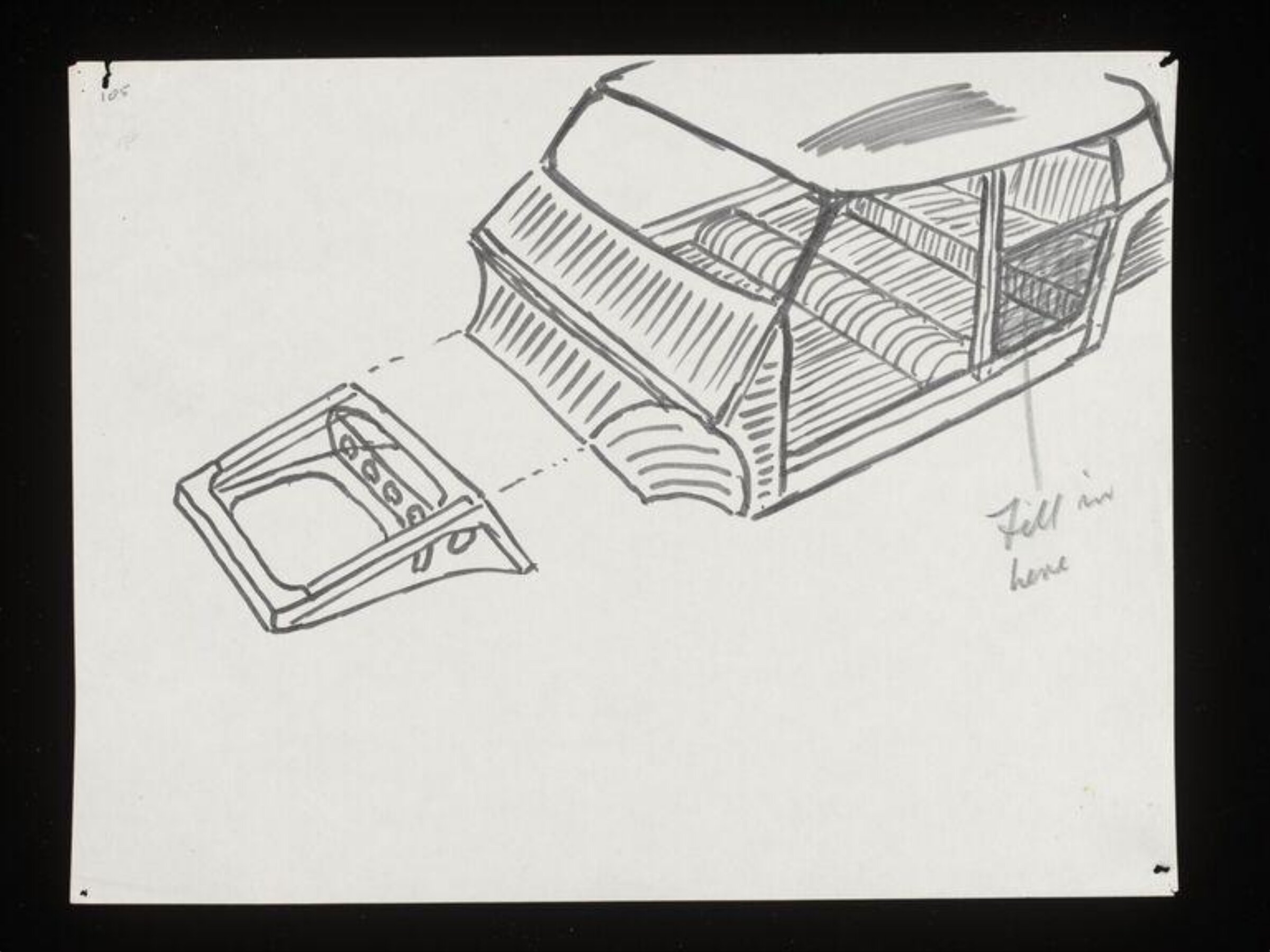 Drawing, Alec Issigonis, 1956