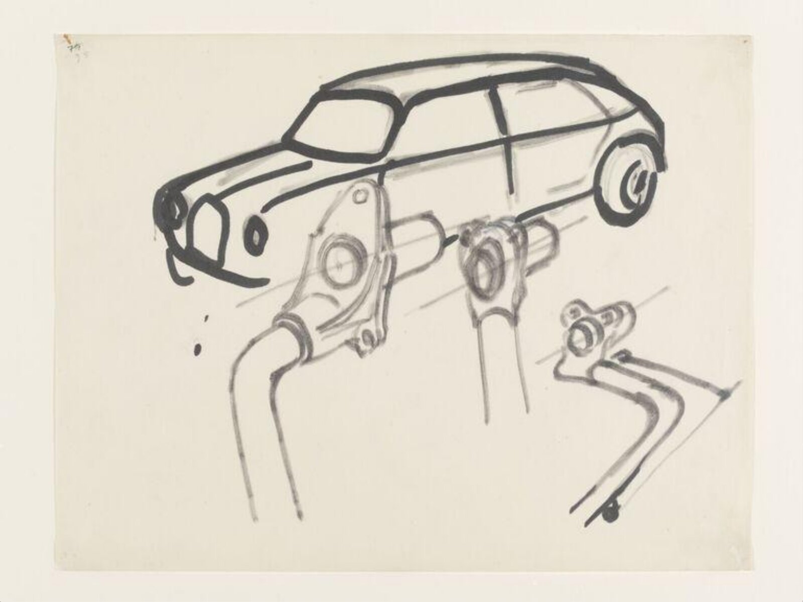 Drawing, Alec Issigonis, ca.1950s